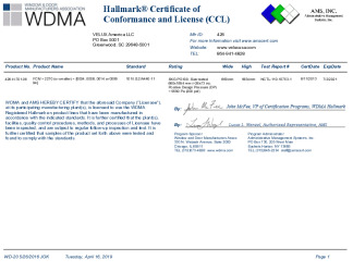 PR CERTIFICATE FL13303 R7 C CAC FCM [2270 OR SMALLER] 426-H-701.06